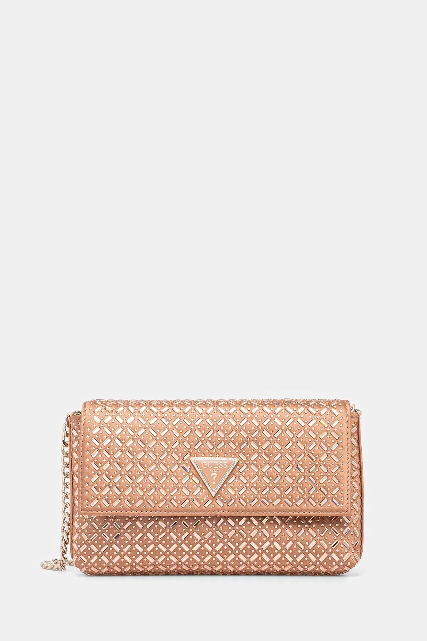Levně Psaníčko Guess ZALINA hnědá barva, HWXG93 50700