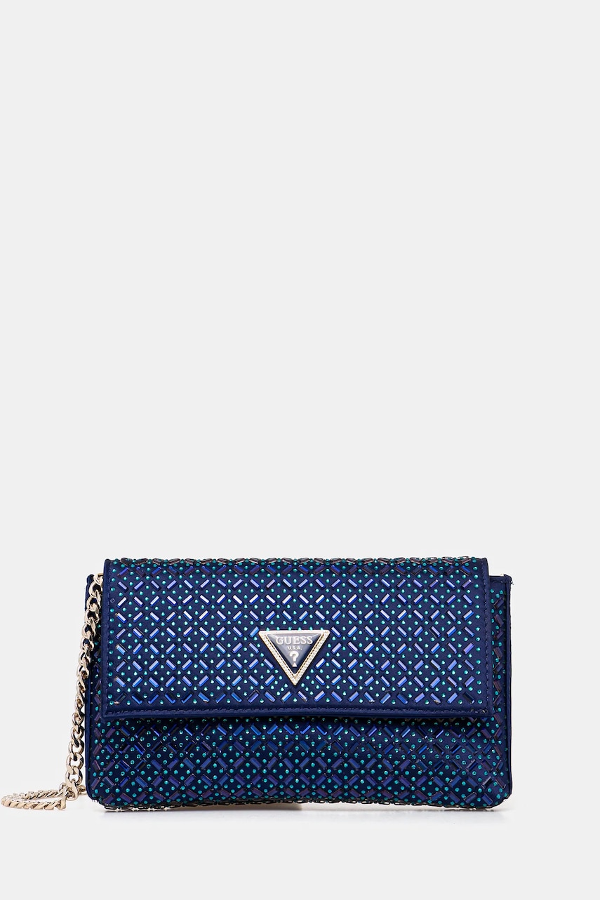 Psaníčko Guess ZALINA tmavomodrá barva, HWXG93 50700