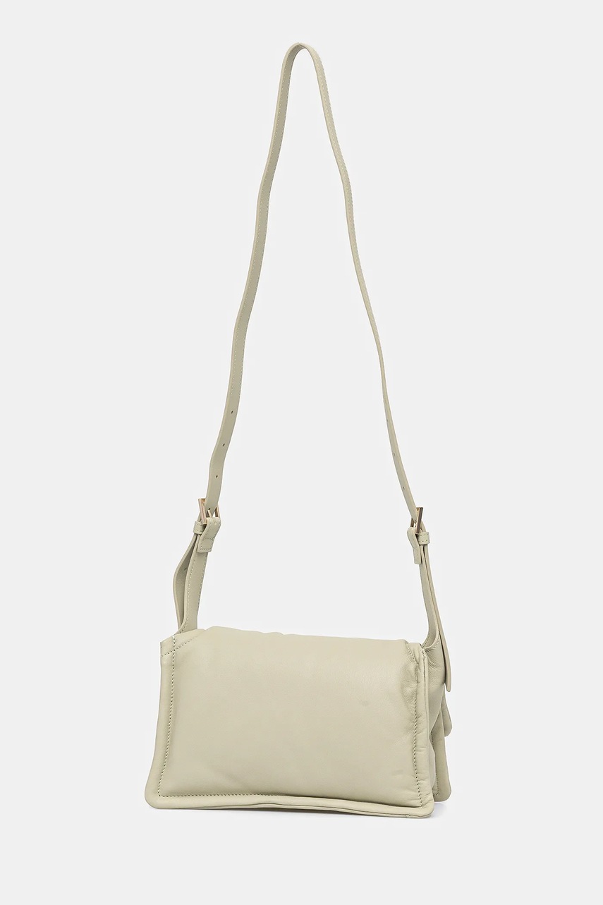 Δερμάτινη τσάντα Guess EVA χρώμα: μπεζ, HWSTPF L5116 φωτογραφία