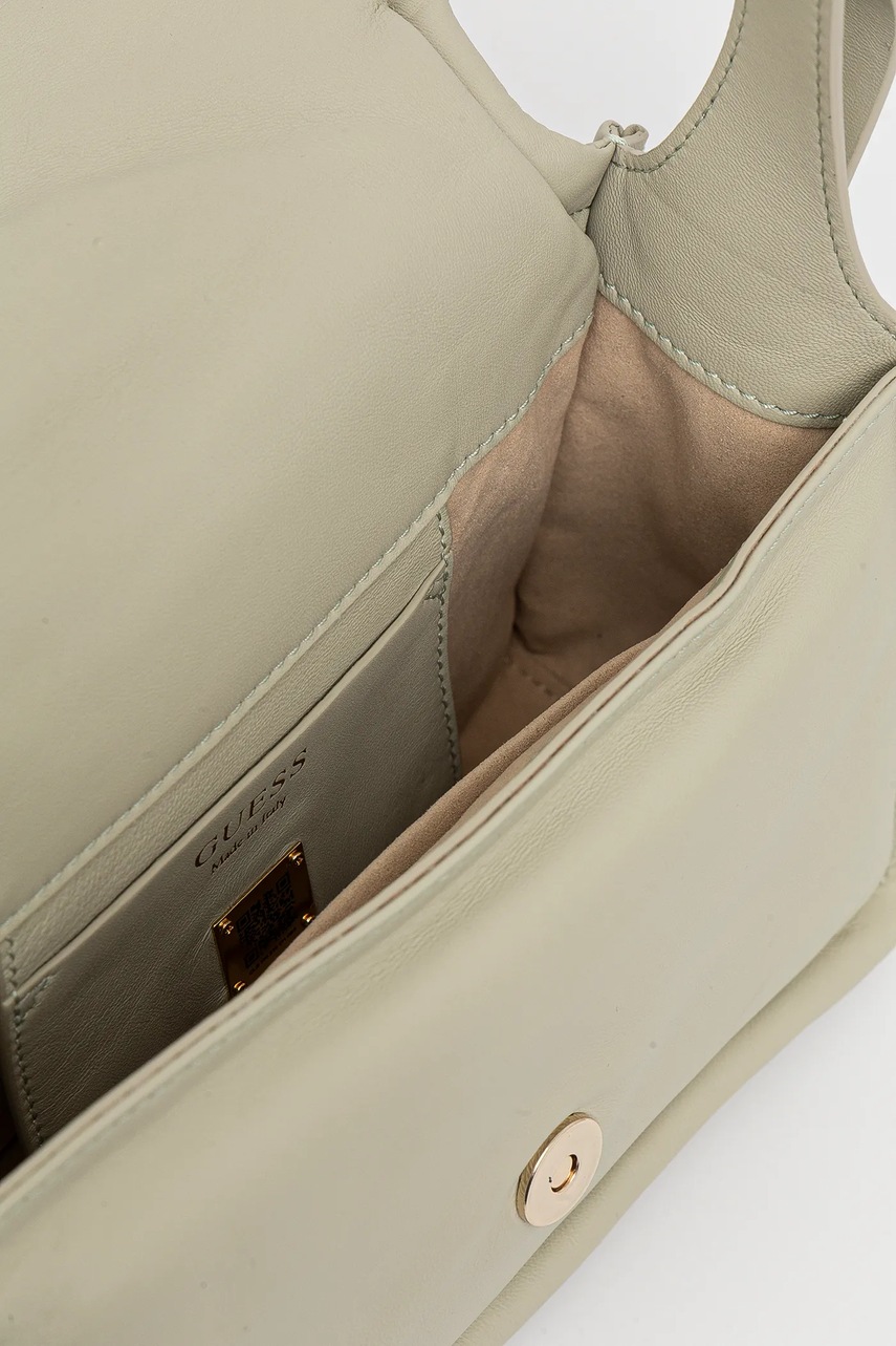 Δερμάτινη τσάντα Guess EVA χρώμα: μπεζ, HWSTPF L5116 φωτογραφία