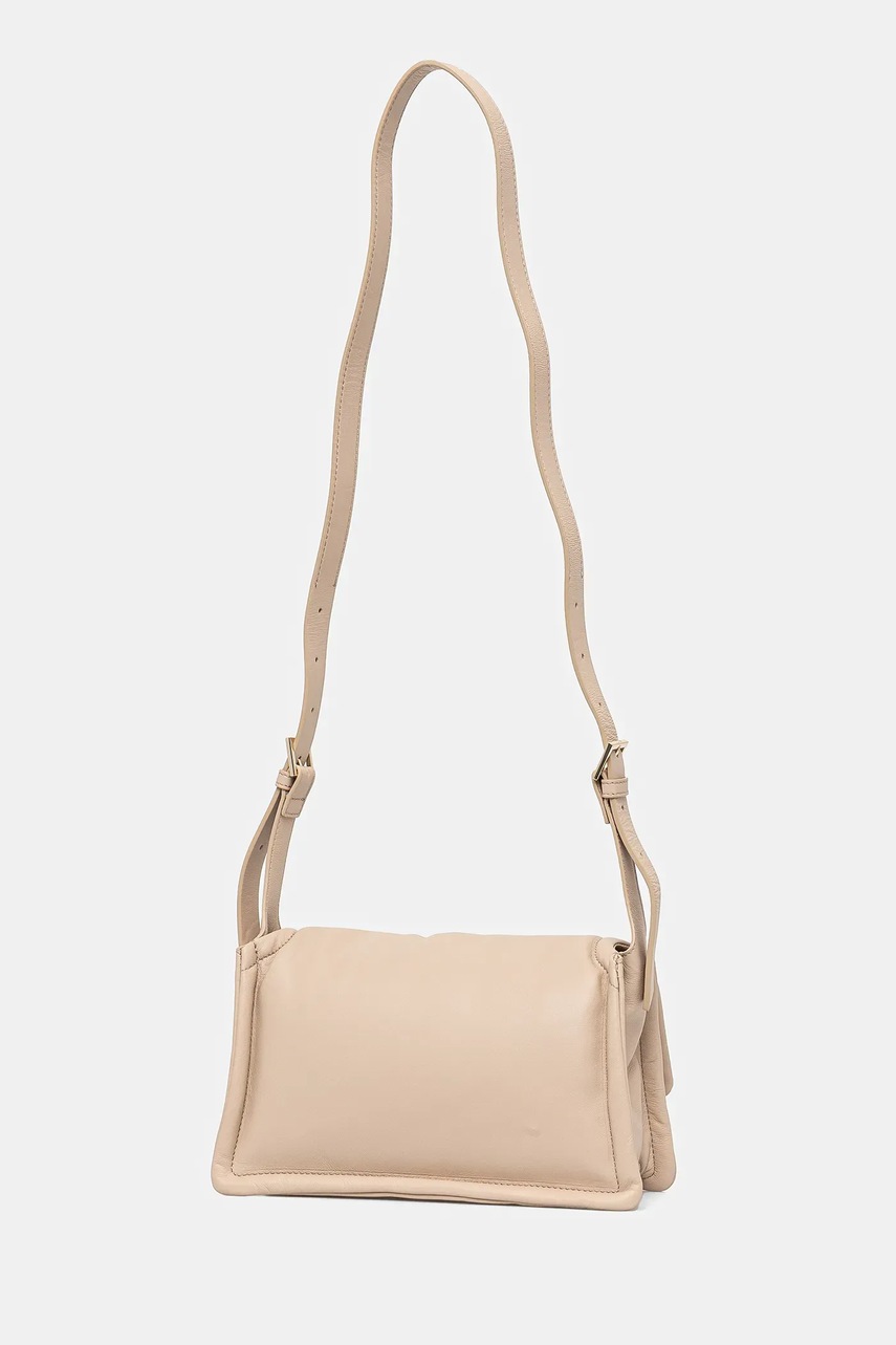 Δερμάτινη τσάντα Guess EVA χρώμα: μπεζ, HWSTPF L5116 φωτογραφία