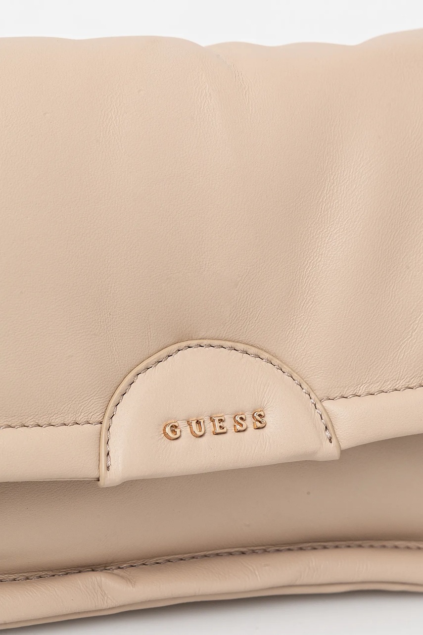 Δερμάτινη τσάντα Guess EVA χρώμα: μπεζ, HWSTPF L5116 φωτογραφία