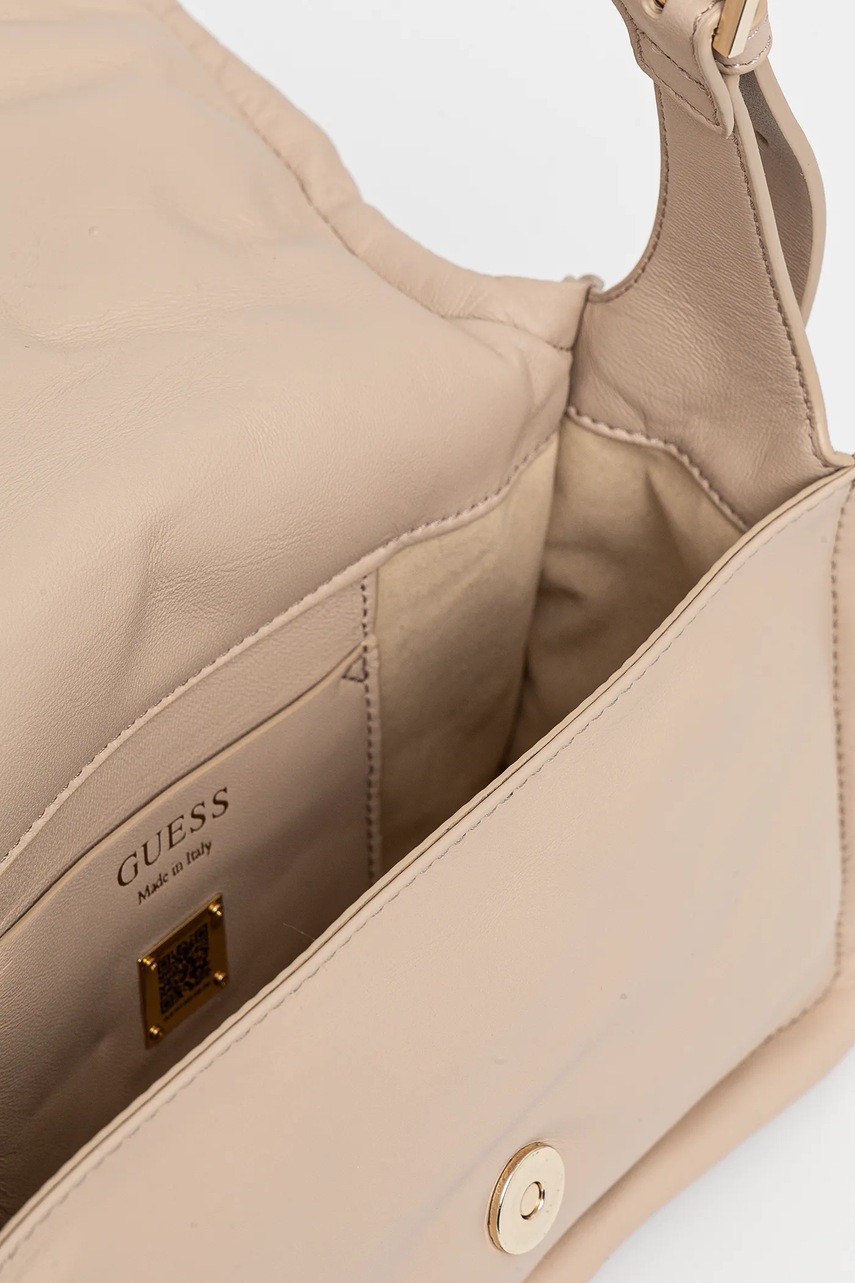 Δερμάτινη τσάντα Guess EVA χρώμα: μπεζ, HWSTPF L5116 φωτογραφία