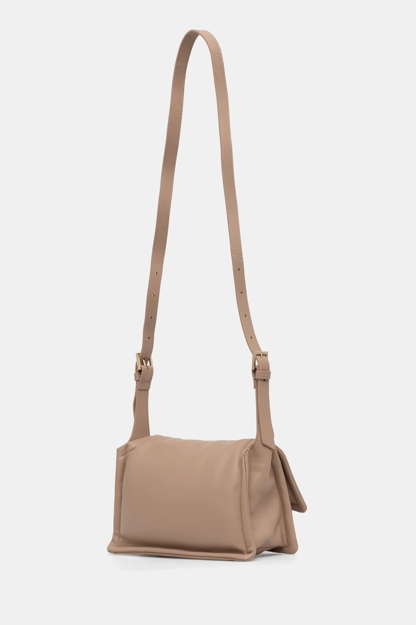 Δερμάτινη τσάντα Guess EVA χρώμα: μπεζ, HWSTPF L5116 φωτογραφία