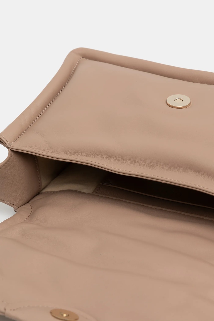 Δερμάτινη τσάντα Guess EVA χρώμα: μπεζ, HWSTPF L5116 φωτογραφία