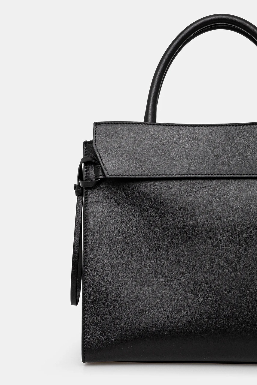 Δερμάτινη τσάντα Guess BIANCA χρώμα: μαύρο, HWBIAA L5117 φωτογραφία