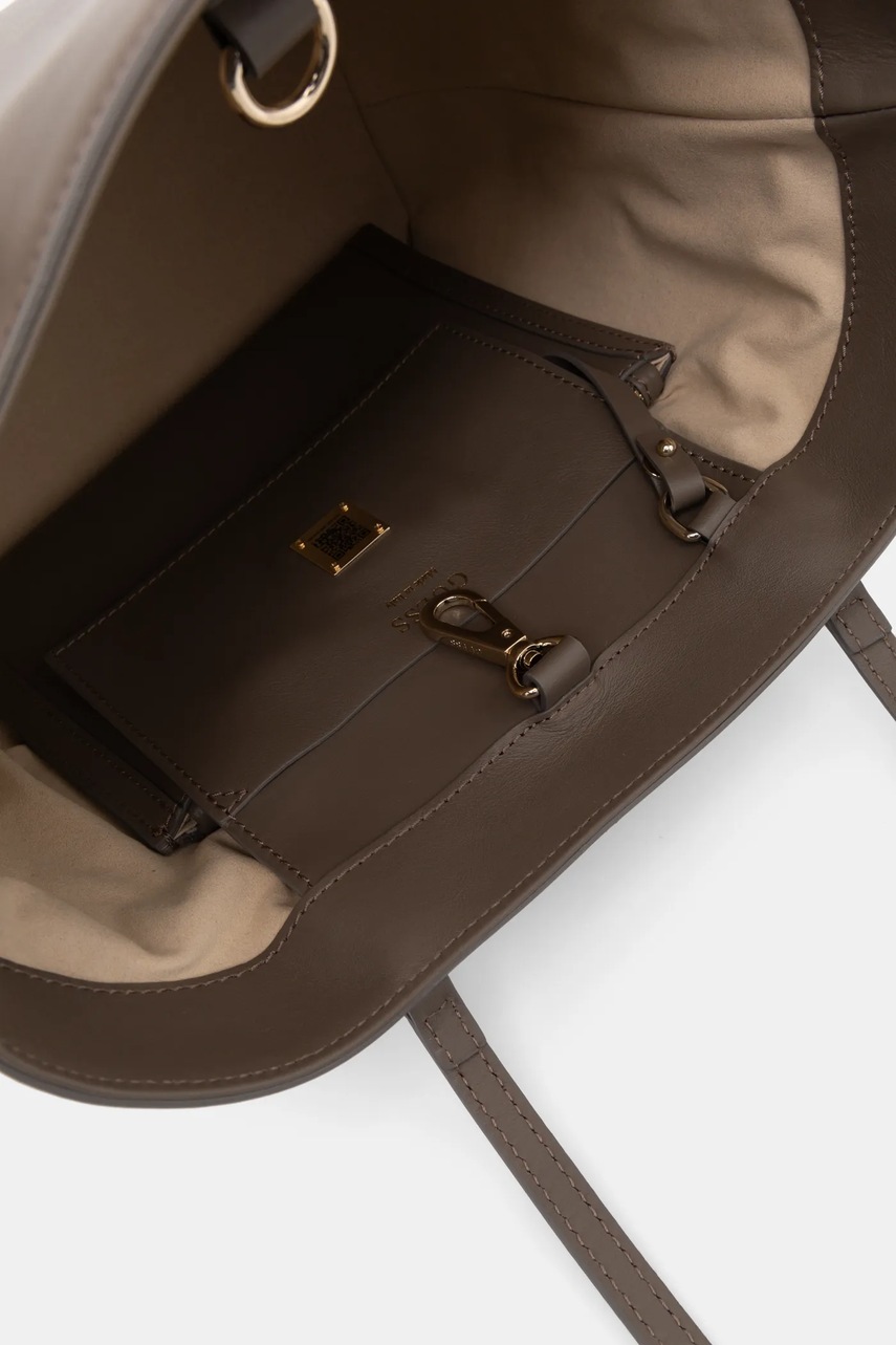 Δερμάτινη τσάντα Guess FLORENCE χρώμα: καφέ, HWFLNC L5103 φωτογραφία