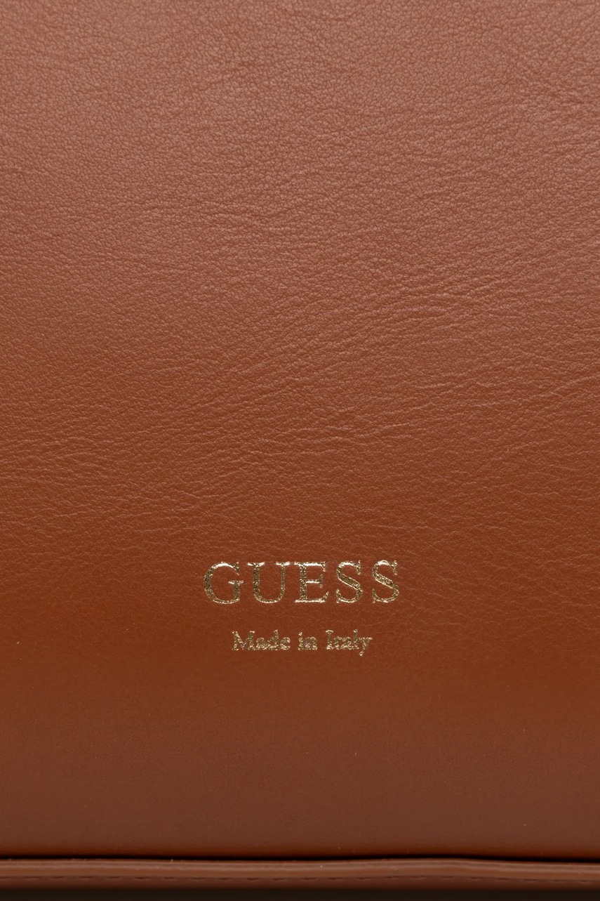 Δερμάτινη τσάντα Guess FLORENCE χρώμα: καφέ, HWFLNC L5103 φωτογραφία