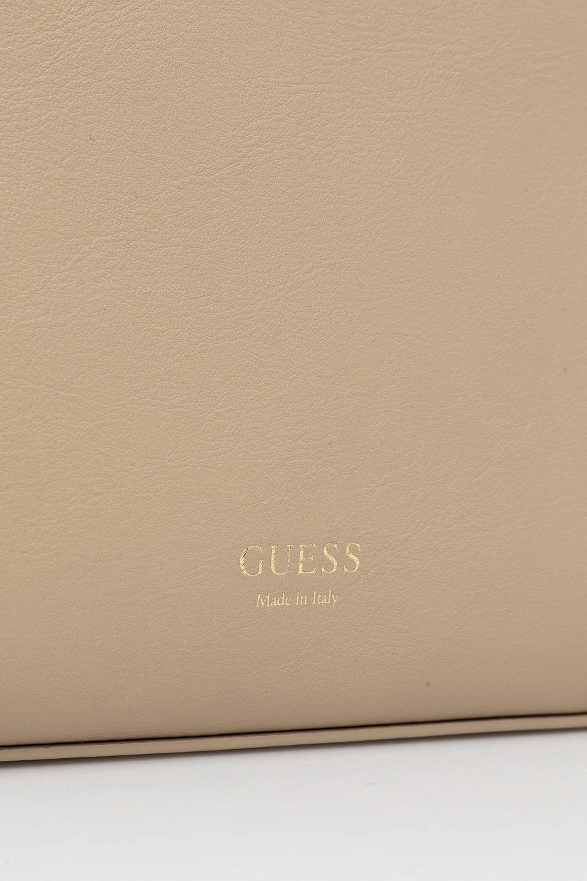 Δερμάτινη τσάντα Guess FLORENCE χρώμα: μπεζ, HWFLNC L5165 φωτογραφία