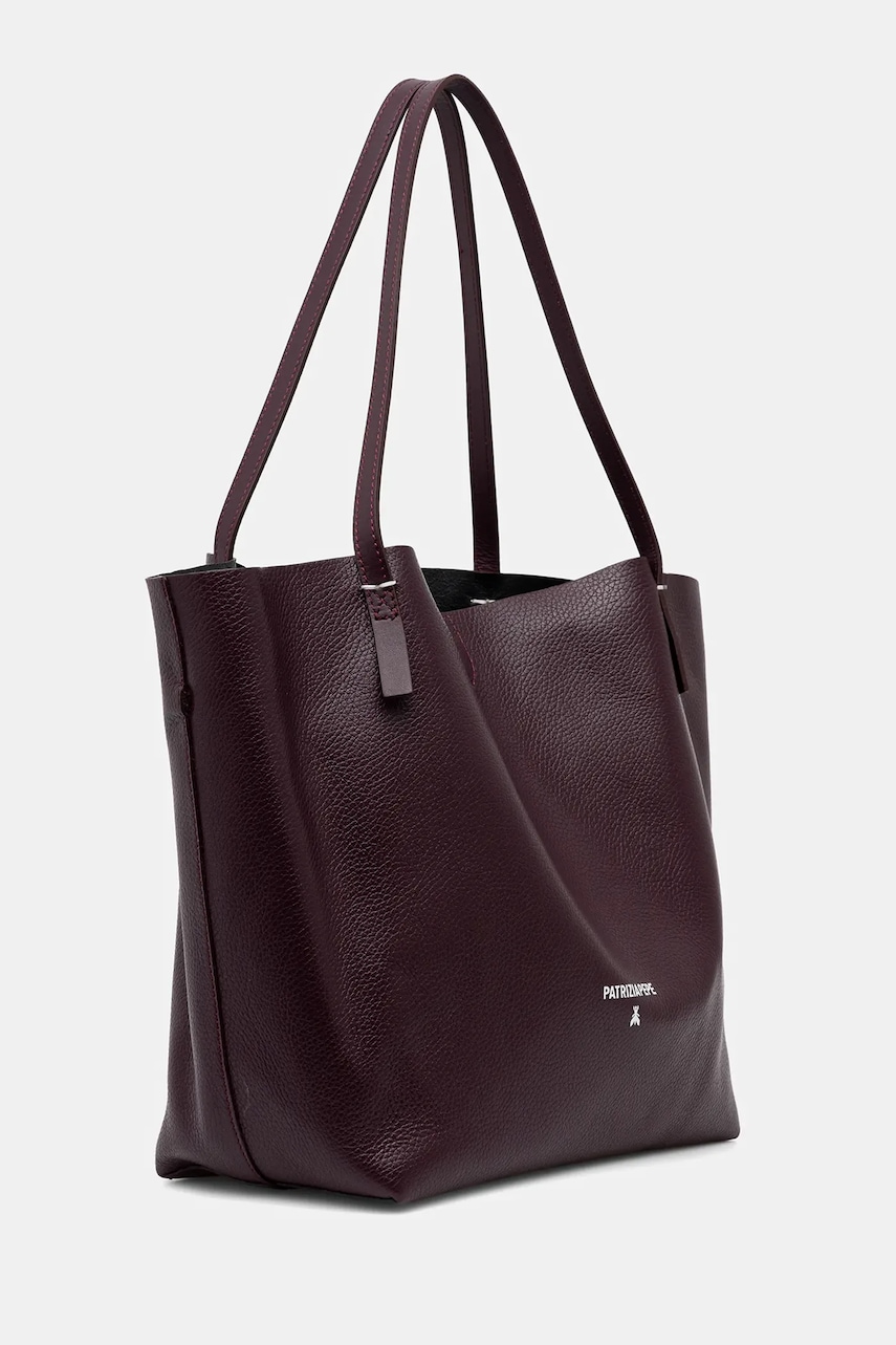 Кожаная сумочка Patrizia Pepe цвет бордовый 2B0130 L148 Кожаная сумочка Patrizia Pepe цвет бордовый 2B0130 L148