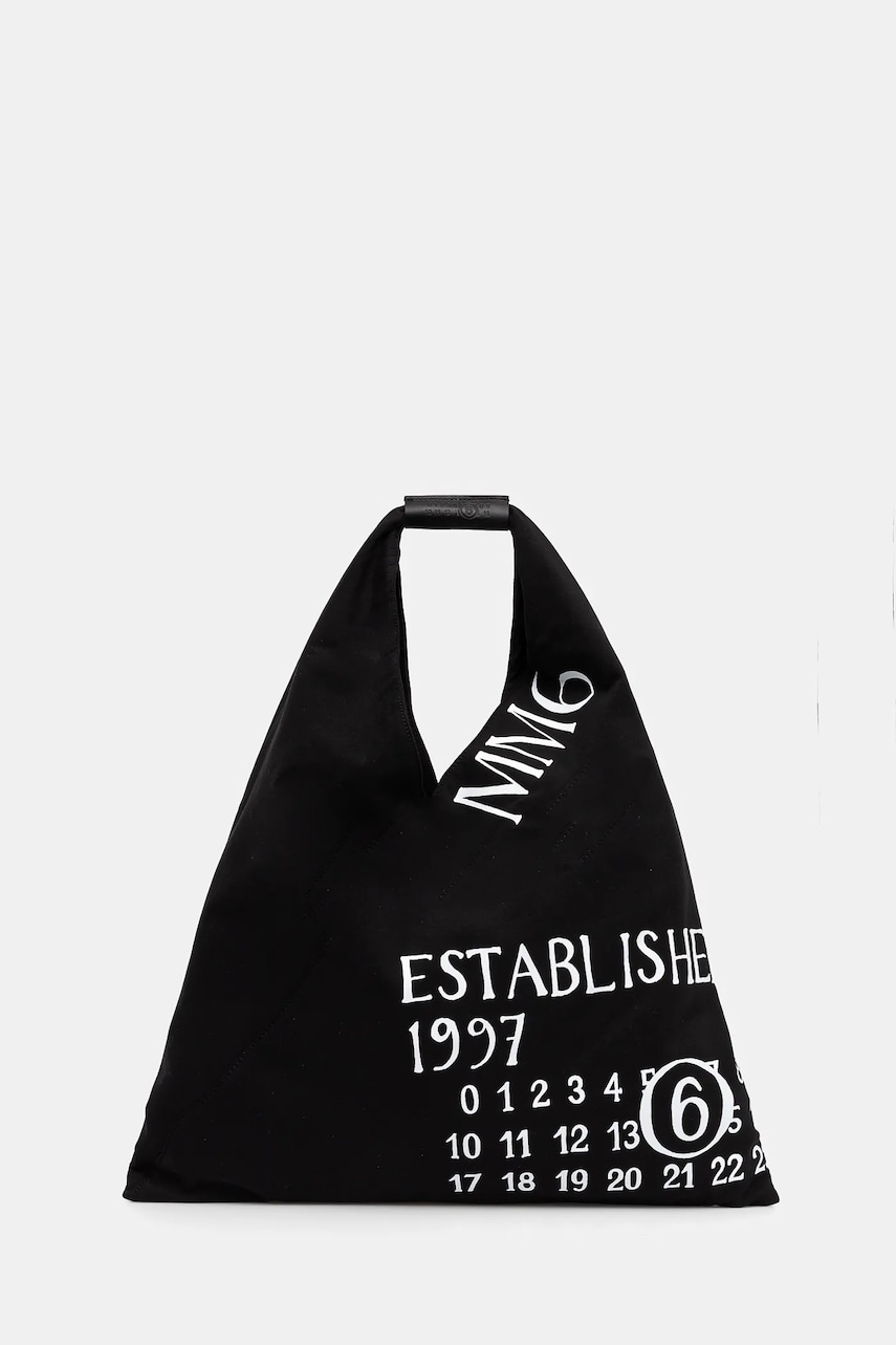 MM6 Maison Margiela geantă de bumbac culoarea negru, S54WD0039