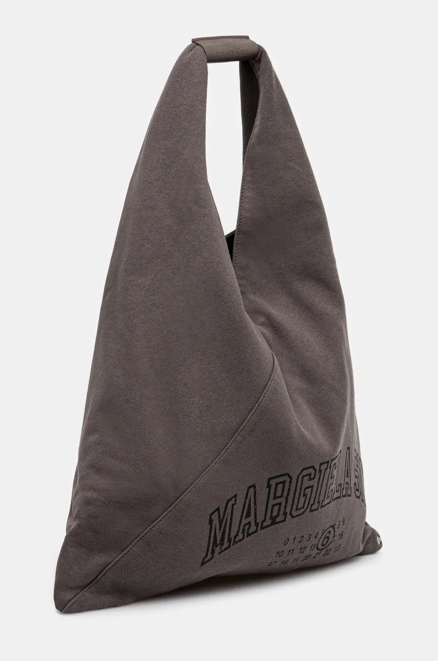 Хлопковая сумка MM6 Maison Margiela цвет коричневый S54WD0039 Хлопковая сумка MM6 Maison Margiela цвет коричневый S54WD0039