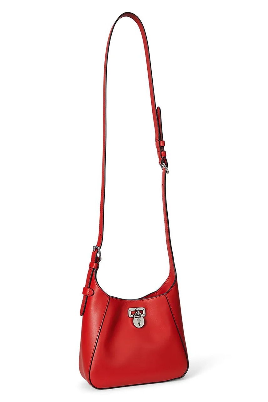 Кожаная сумочка Lauren Ralph Lauren цвет оранжевый 431966750