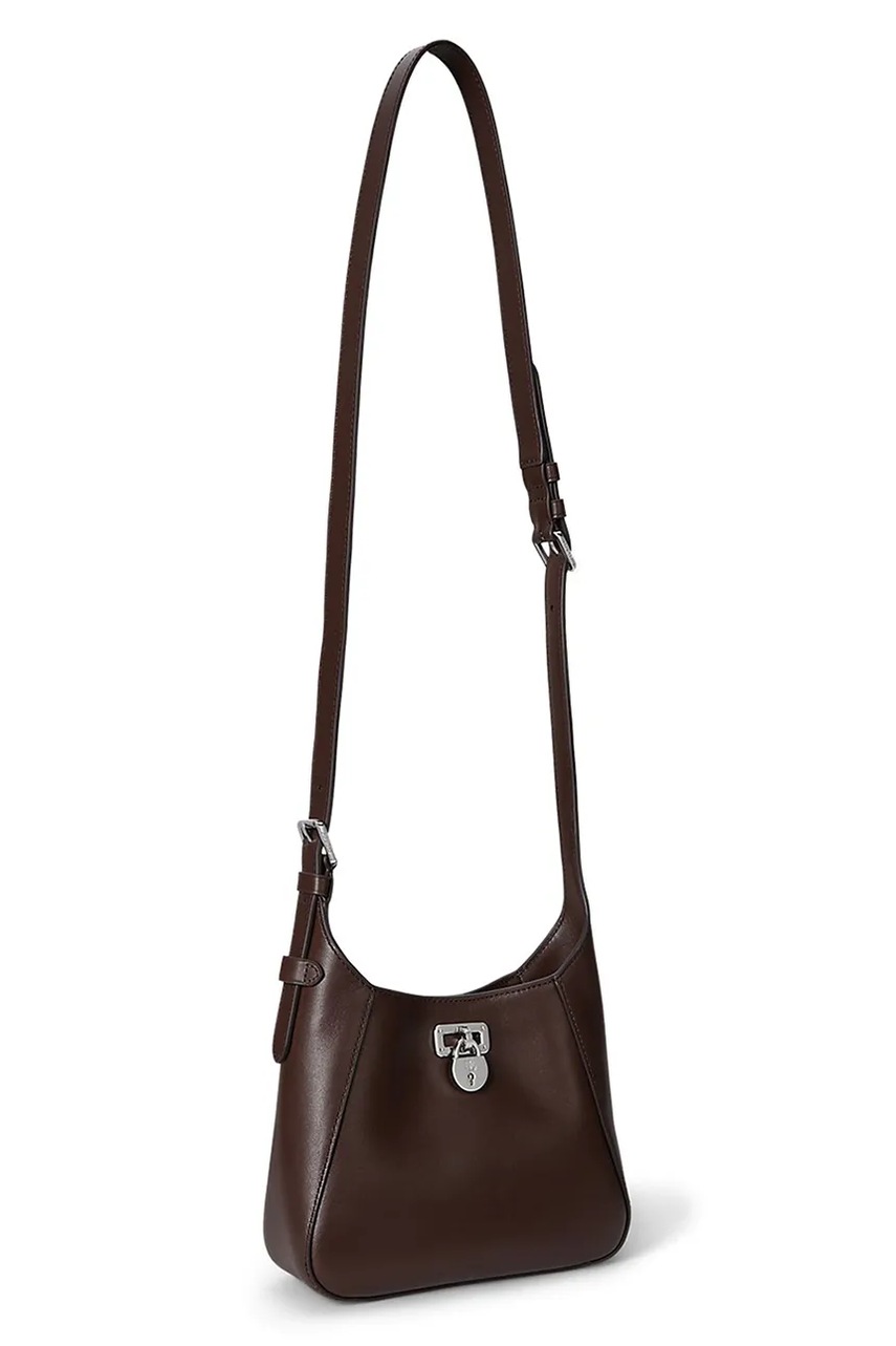 Кожаная сумочка Lauren Ralph Lauren цвет коричневый 431966750