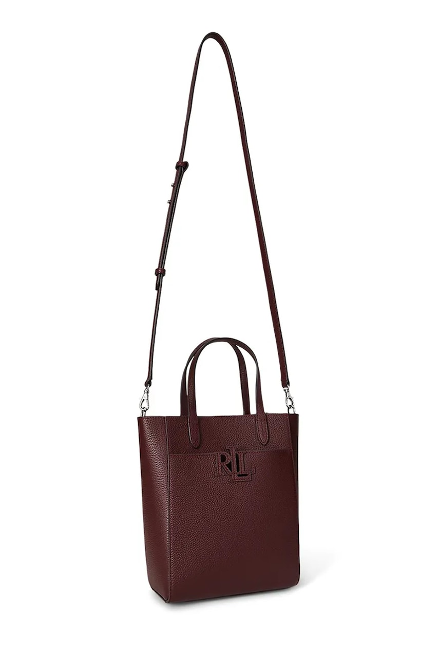 Кожаная сумочка Lauren Ralph Lauren цвет коричневый 431966760 Кожаная сумочка Lauren Ralph Lauren цвет коричневый 431966760