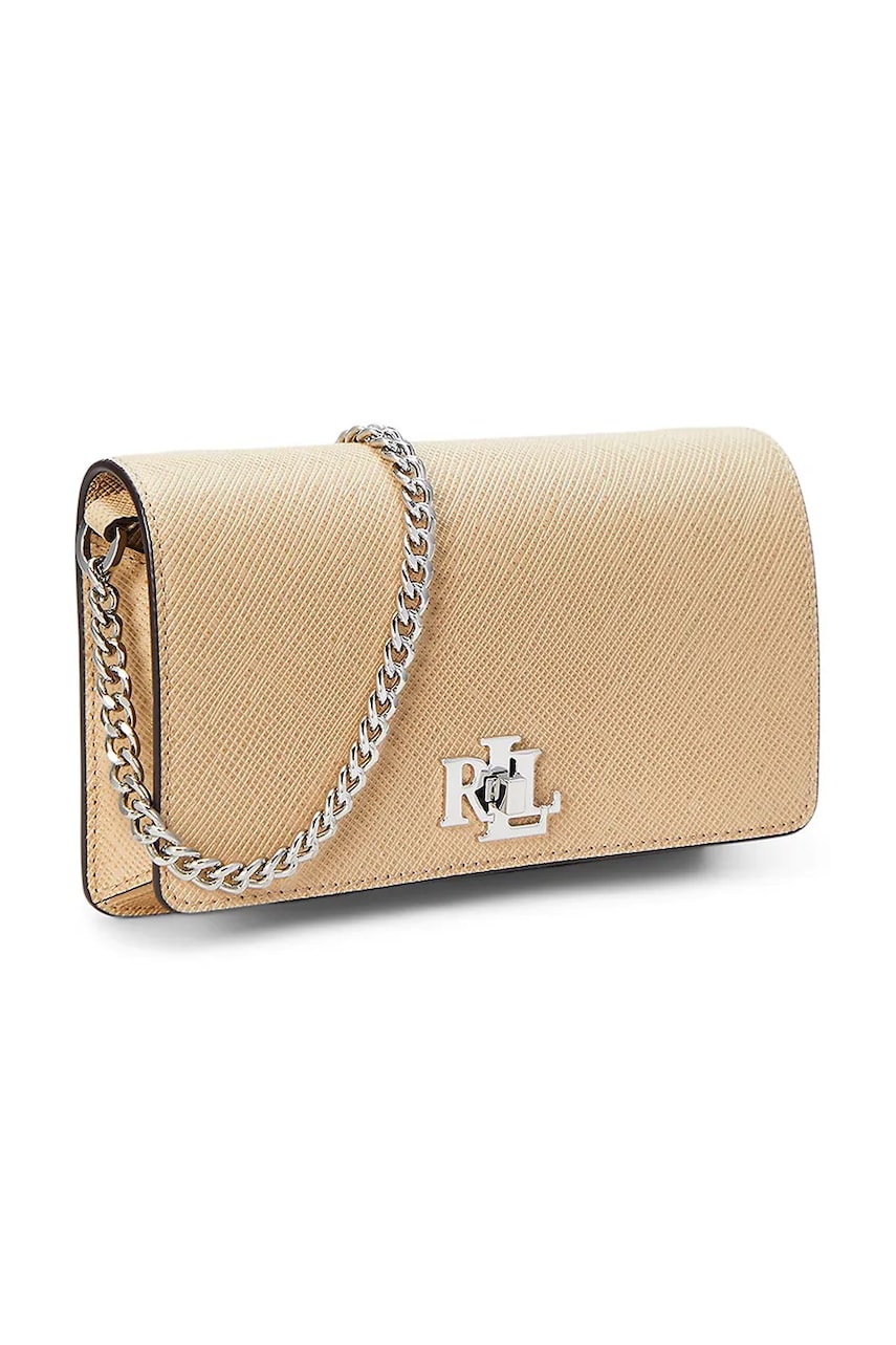 Кожаная сумочка Lauren Ralph Lauren цвет бежевый 432966784 Кожаная сумочка Lauren Ralph Lauren цвет бежевый 432966784