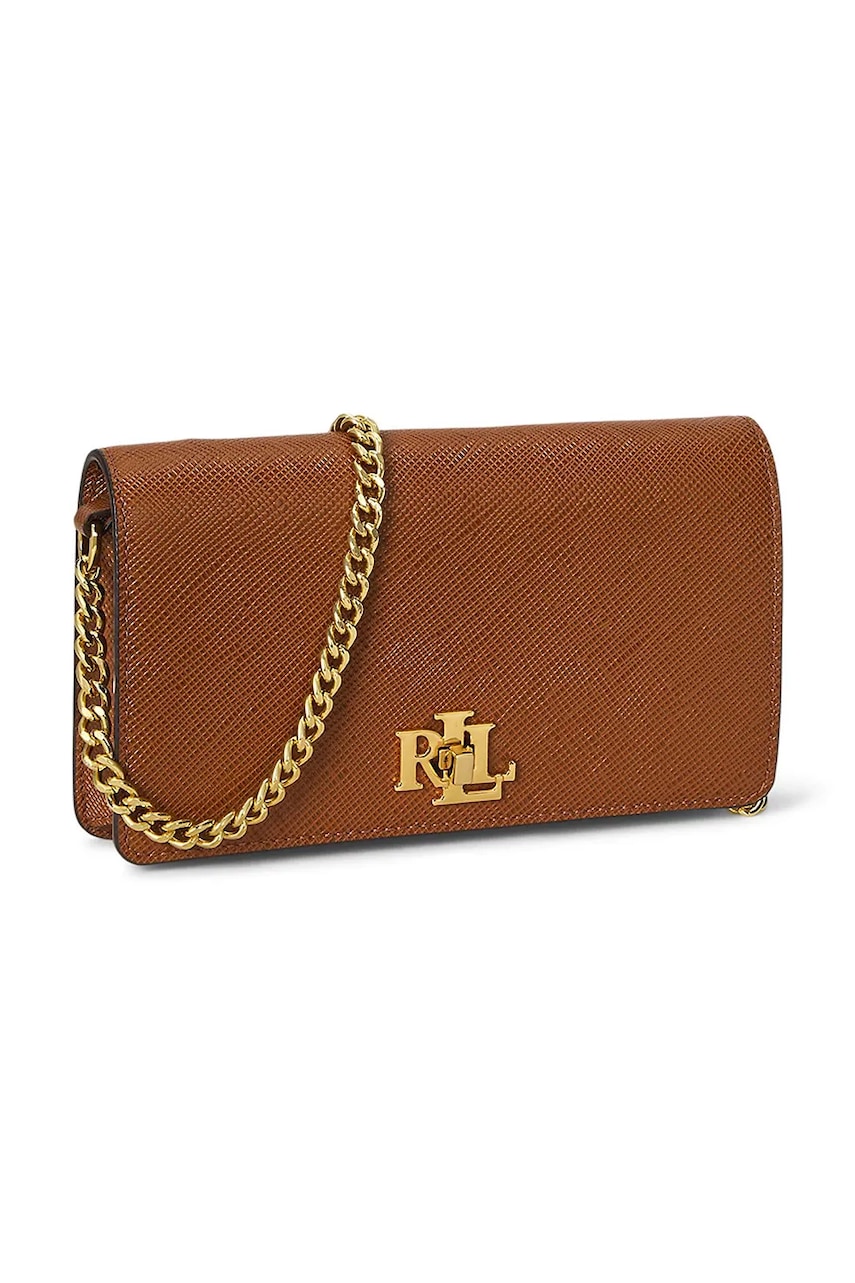 Кожаная сумочка Lauren Ralph Lauren цвет коричневый 432966784 Кожаная сумочка Lauren Ralph Lauren цвет коричневый 432966784