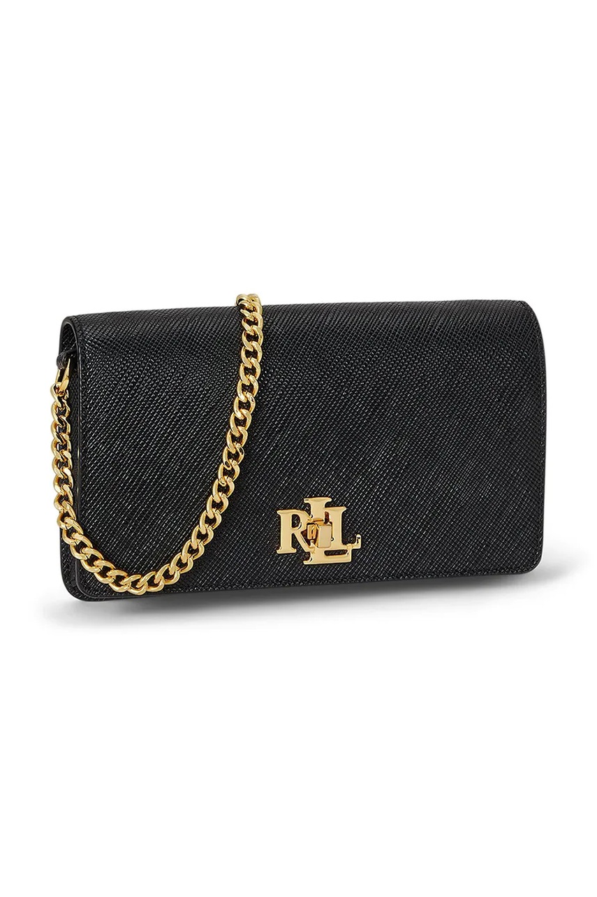 Кожаная сумочка Lauren Ralph Lauren цвет чёрный 432966784