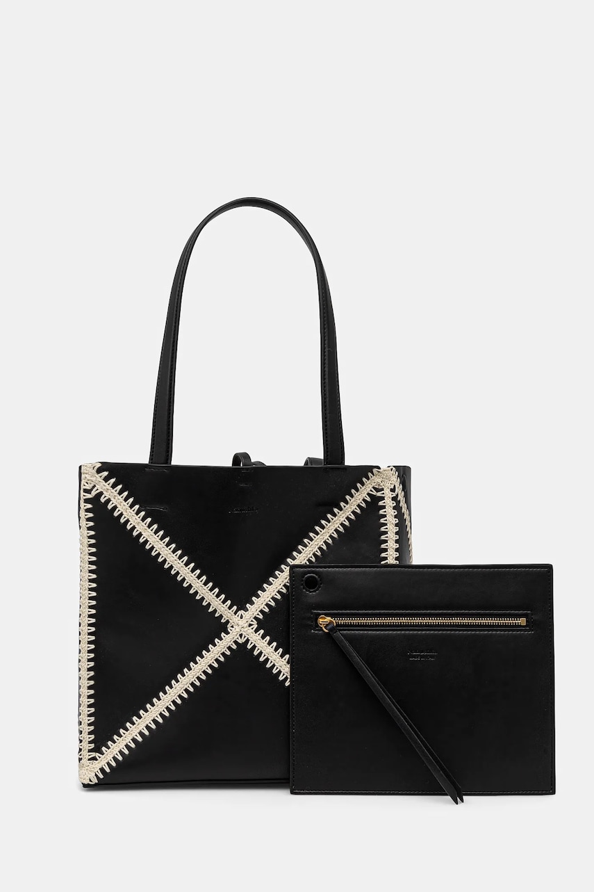 Nanushka poseta THEORIGAMITOTE culoarea negru, NW23CRBG02499