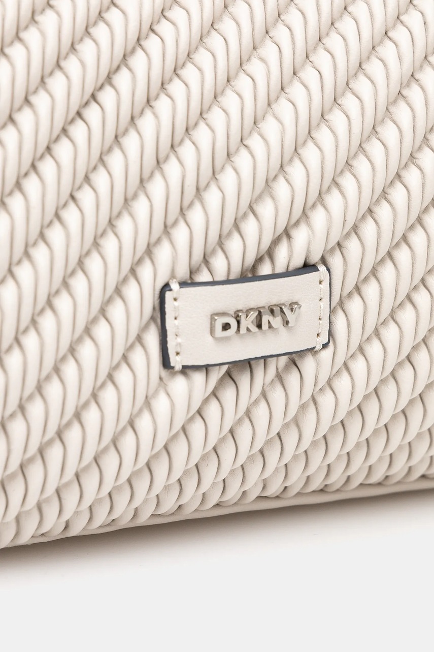 Τσάντα Dkny χρώμα: μπεζ, R44EDI47 φωτογραφία