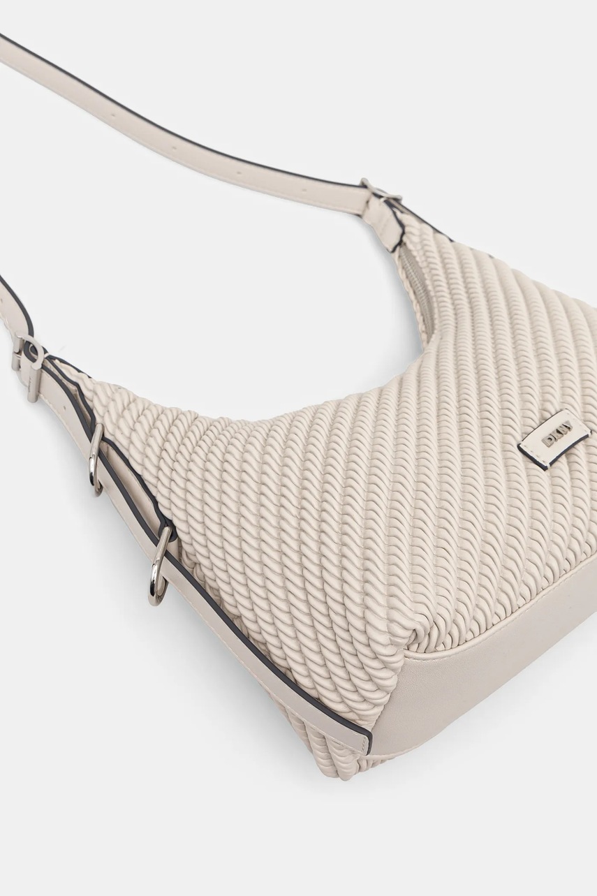 Τσάντα Dkny χρώμα: μπεζ, R44EDI47 φωτογραφία