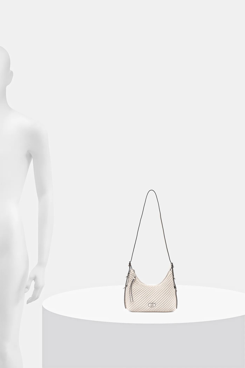 Τσάντα Dkny χρώμα: μπεζ, R44EDI47 φωτογραφία