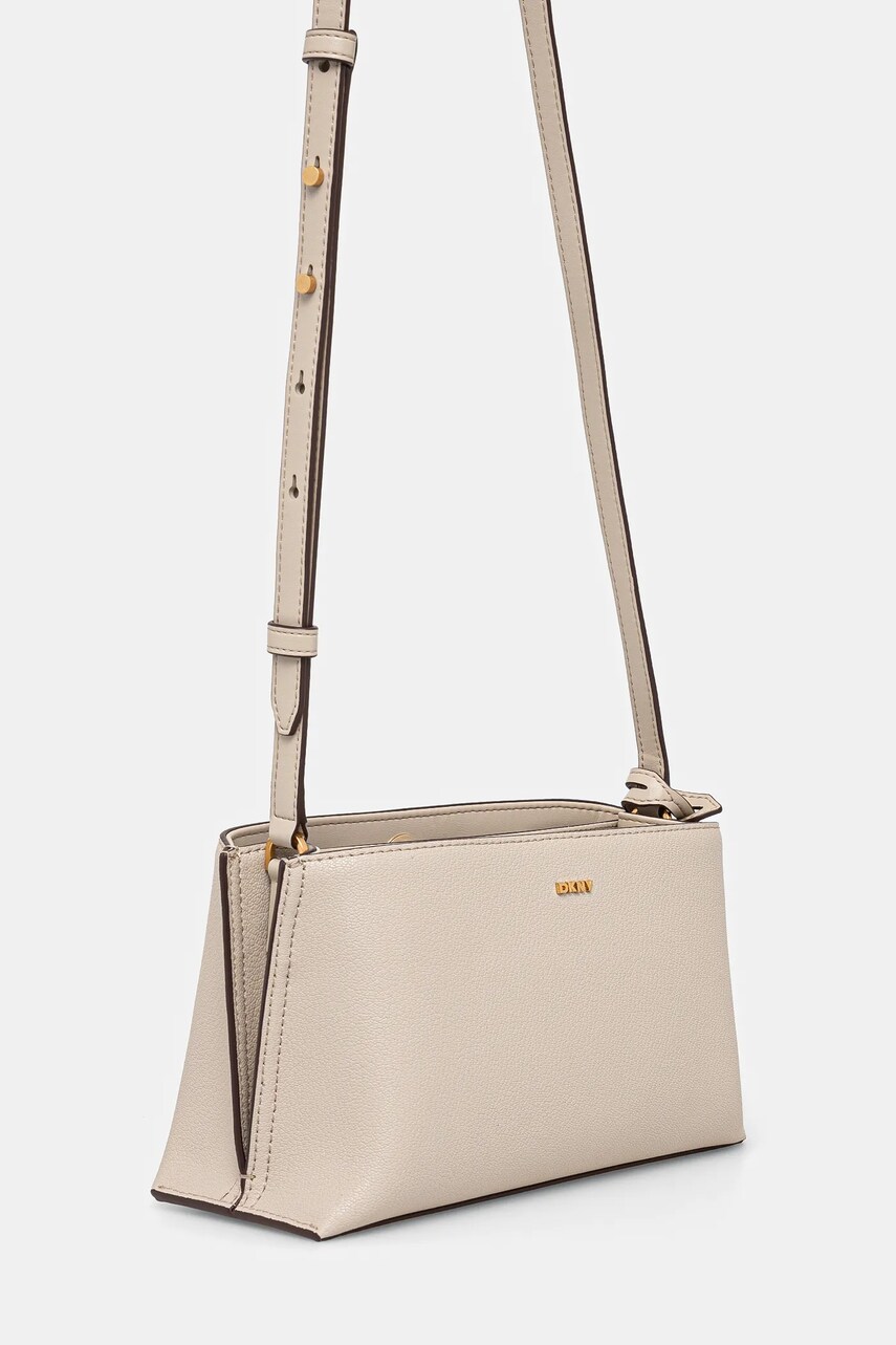 Кожаная сумочка Dkny цвет бежевый R44E1I54 Кожаная сумочка Dkny цвет бежевый R44E1I54