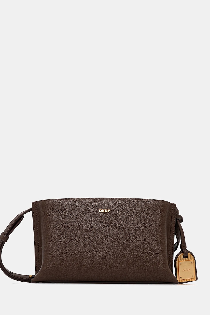 Dkny geantă de piele culoarea bej, R44E1I54
