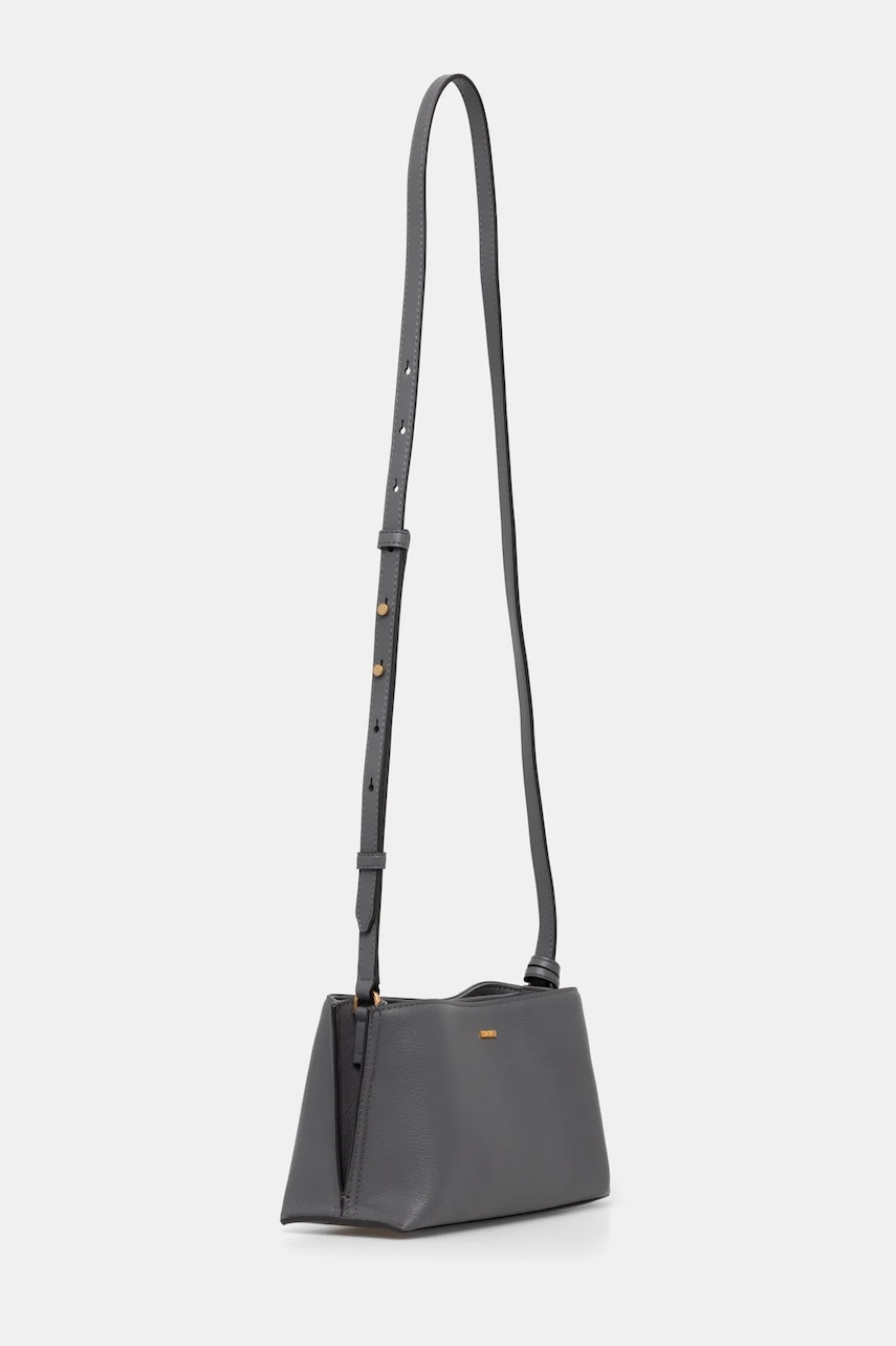 Кожаная сумочка Dkny цвет серый R44E1I54 Кожаная сумочка Dkny цвет серый R44E1I54