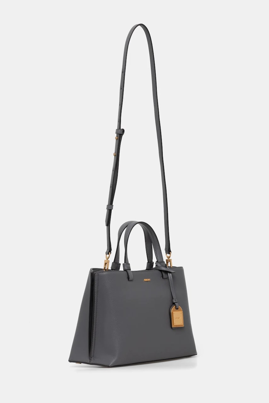 Кожаная сумочка Dkny цвет серый R44D1I53 Кожаная сумочка Dkny цвет серый R44D1I53