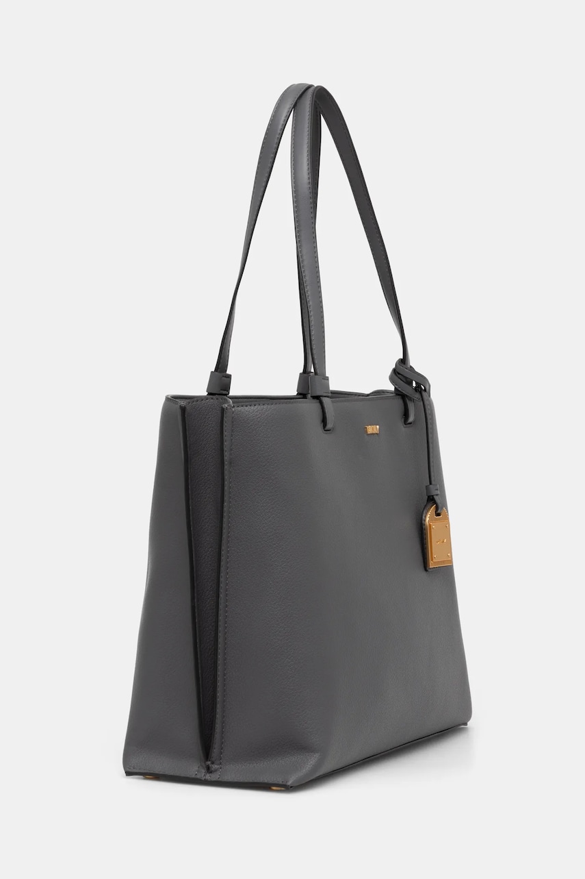 Кожаная сумочка Dkny цвет серый R44A1I52 Кожаная сумочка Dkny цвет серый R44A1I52