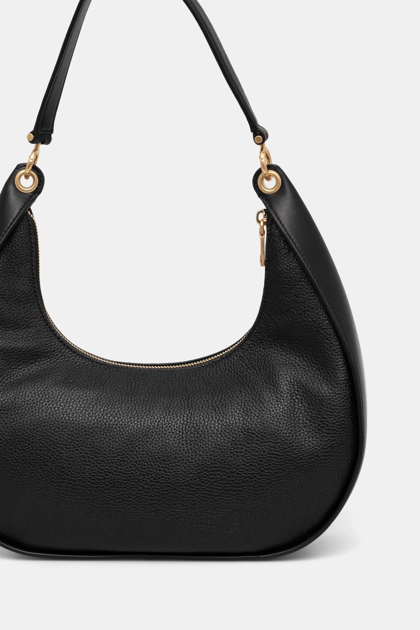 Δερμάτινη τσάντα Dkny χρώμα: μαύρο, R44CAI48 φωτογραφία