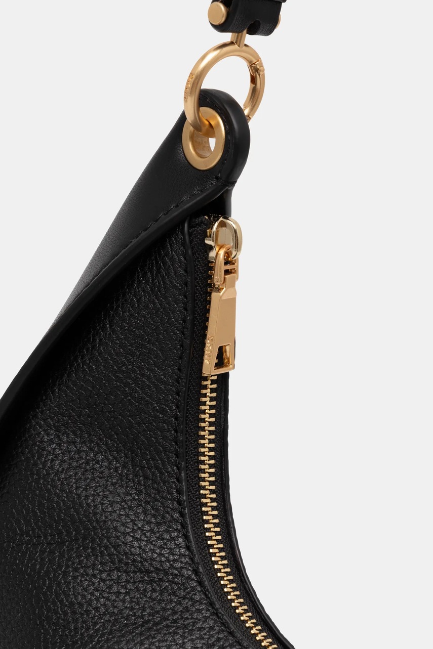 Δερμάτινη τσάντα Dkny χρώμα: μαύρο, R44CAI48 φωτογραφία