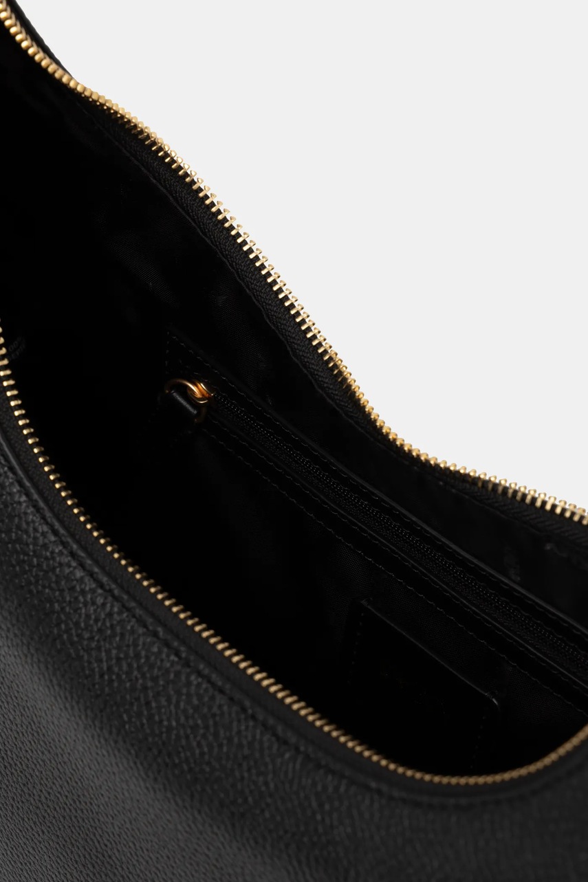 Δερμάτινη τσάντα Dkny χρώμα: μαύρο, R44CAI48 φωτογραφία