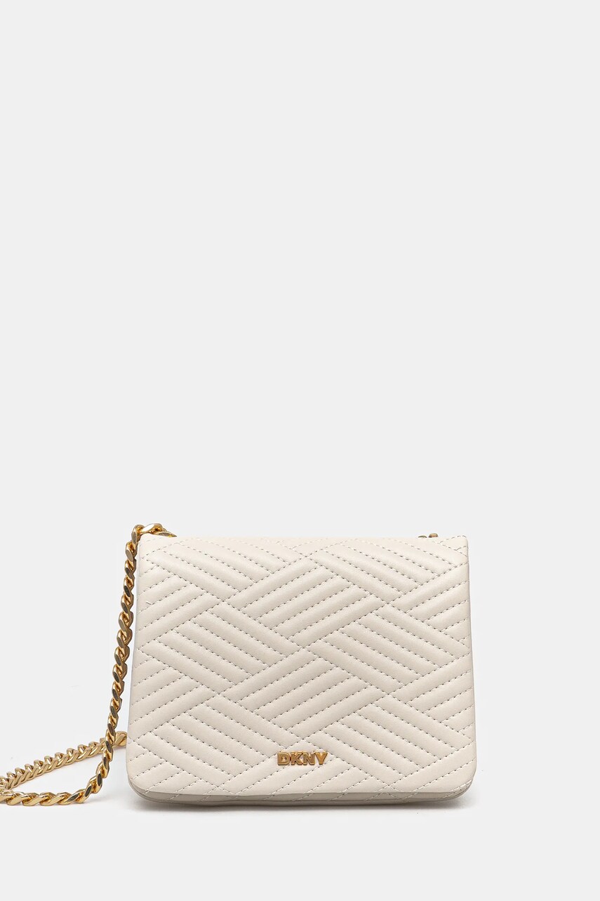 Dkny poseta de piele culoarea bej, R44EKI06