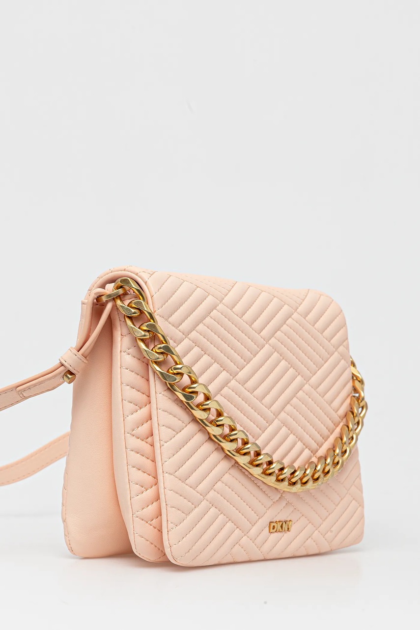 Кожаная сумочка Dkny цвет бежевый R44EKI05