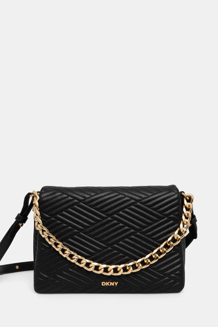 Dkny poseta de piele culoarea negru, R44EKI05 Dkny poseta de piele culoarea negru, R44EKI05