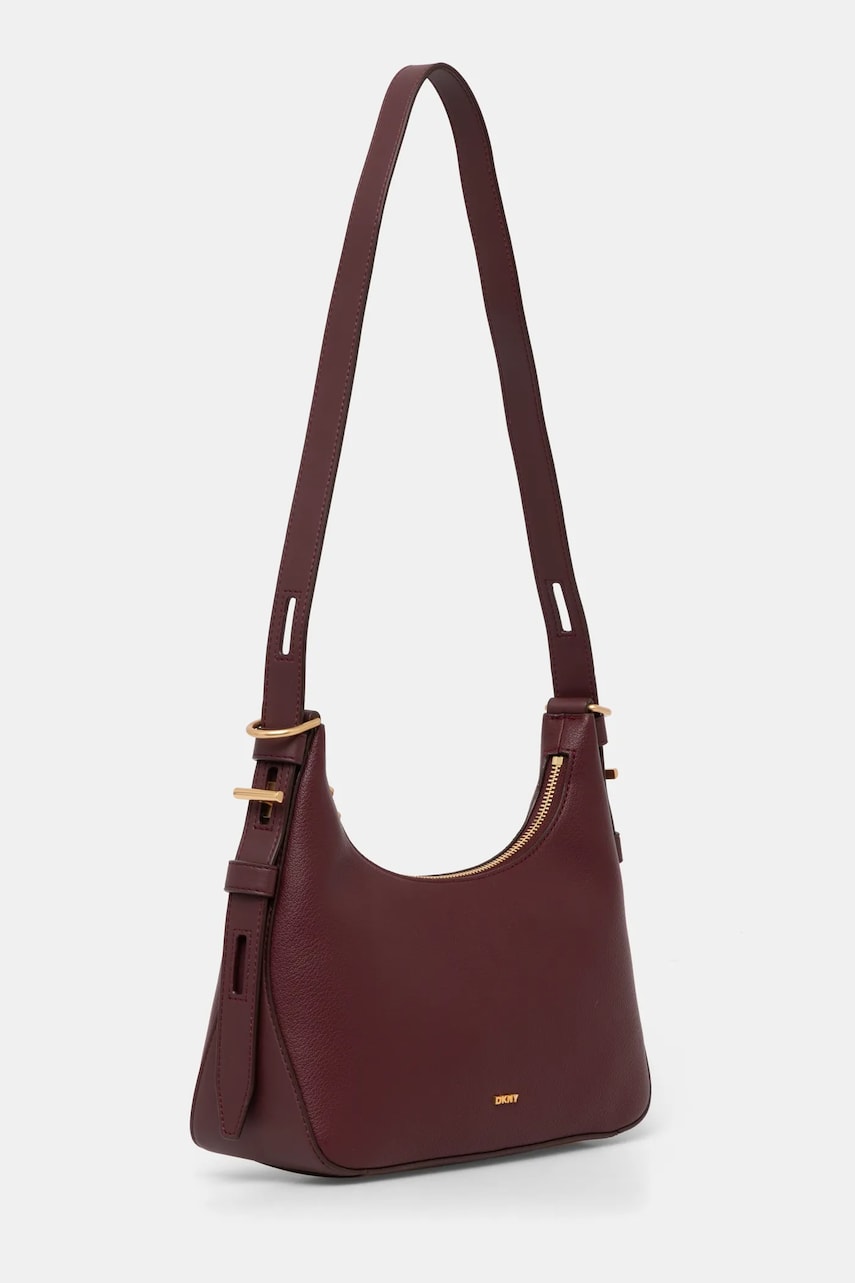 Кожаная сумочка Dkny цвет бордовый R44EAI65 Кожаная сумочка Dkny цвет бордовый R44EAI65