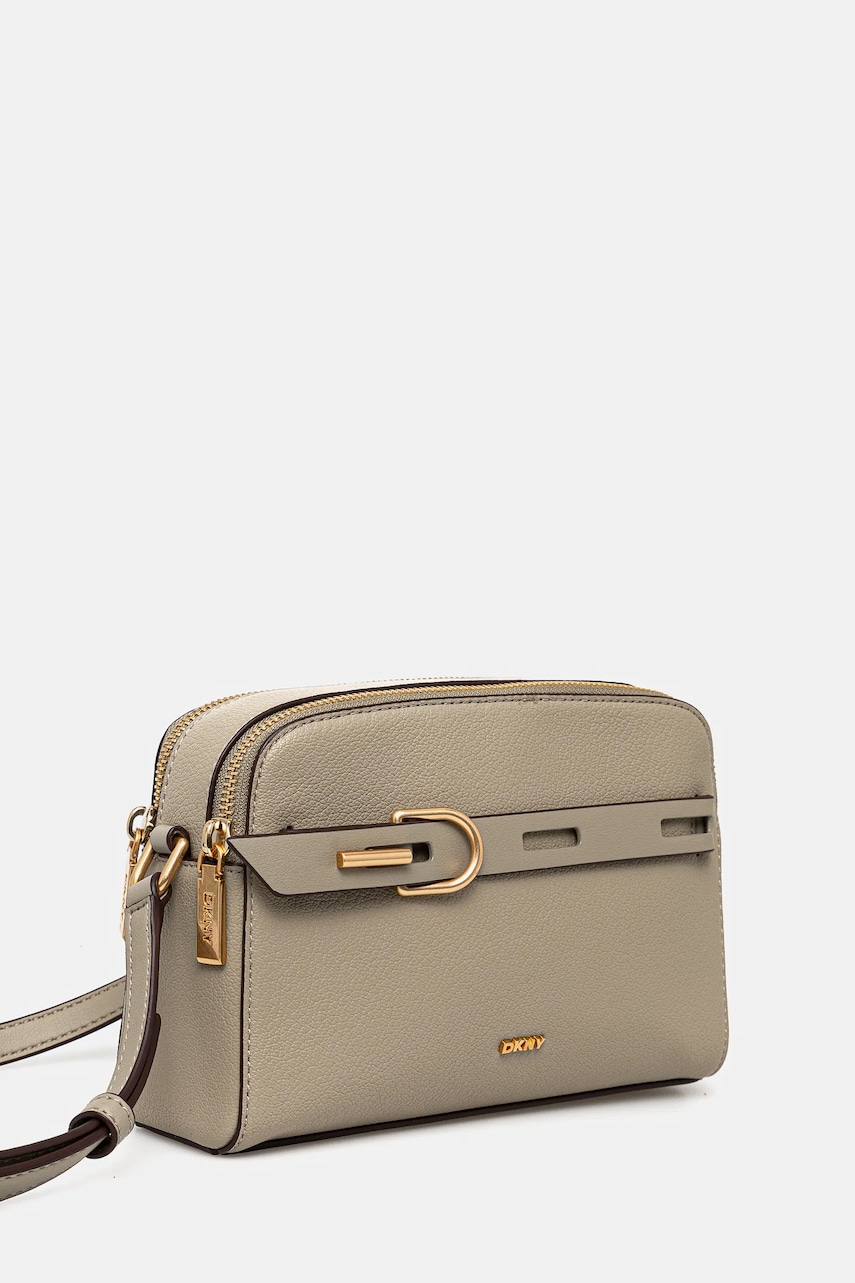 Кожаная сумочка Dkny цвет бежевый R44EAI69 Кожаная сумочка Dkny цвет бежевый R44EAI69