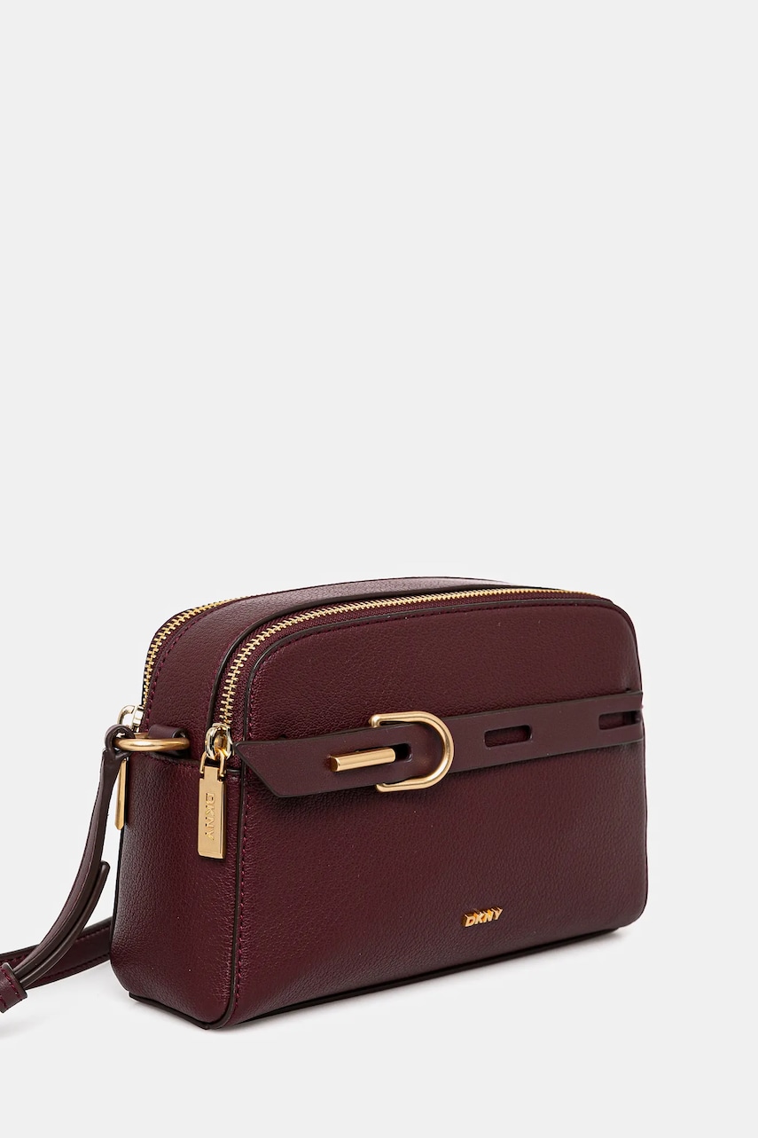 Кожаная сумочка Dkny цвет бордовый R44EAI69 Кожаная сумочка Dkny цвет бордовый R44EAI69