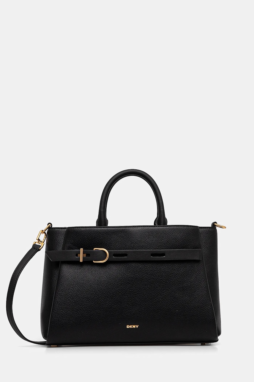 Dkny poseta de piele culoarea negru, R44DAI68
