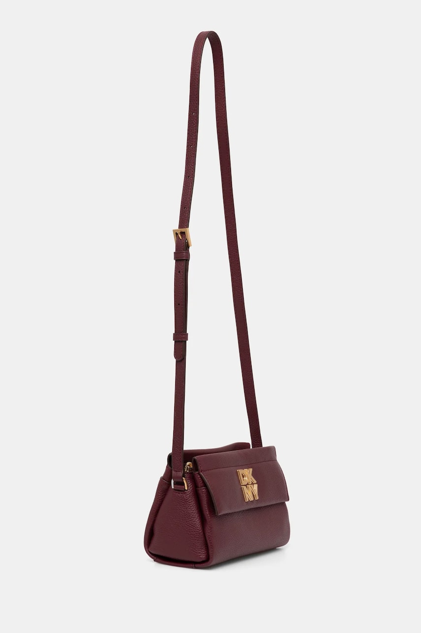 Кожаная сумочка Dkny цвет бордовый R44EAI71 Кожаная сумочка Dkny цвет бордовый R44EAI71