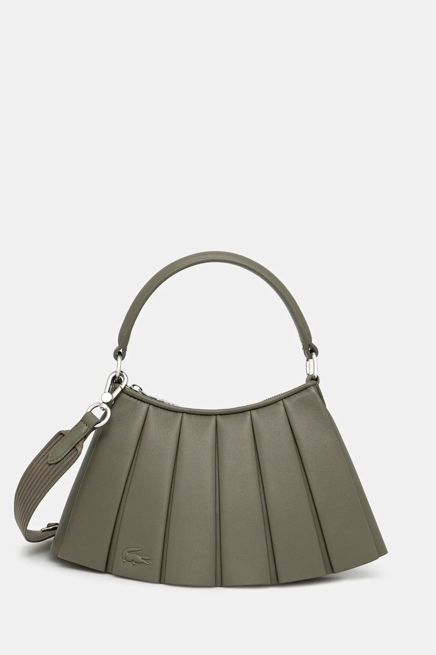 Lacoste poșetă de piele culoarea verde, NU5011DP