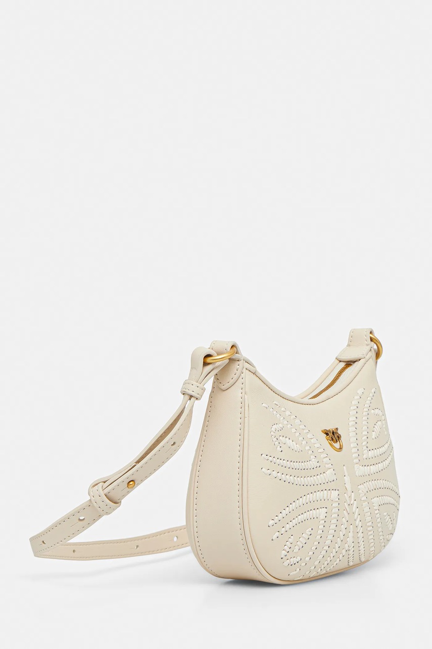 Кожаная сумочка Pinko цвет бежевый 103538 A2C3