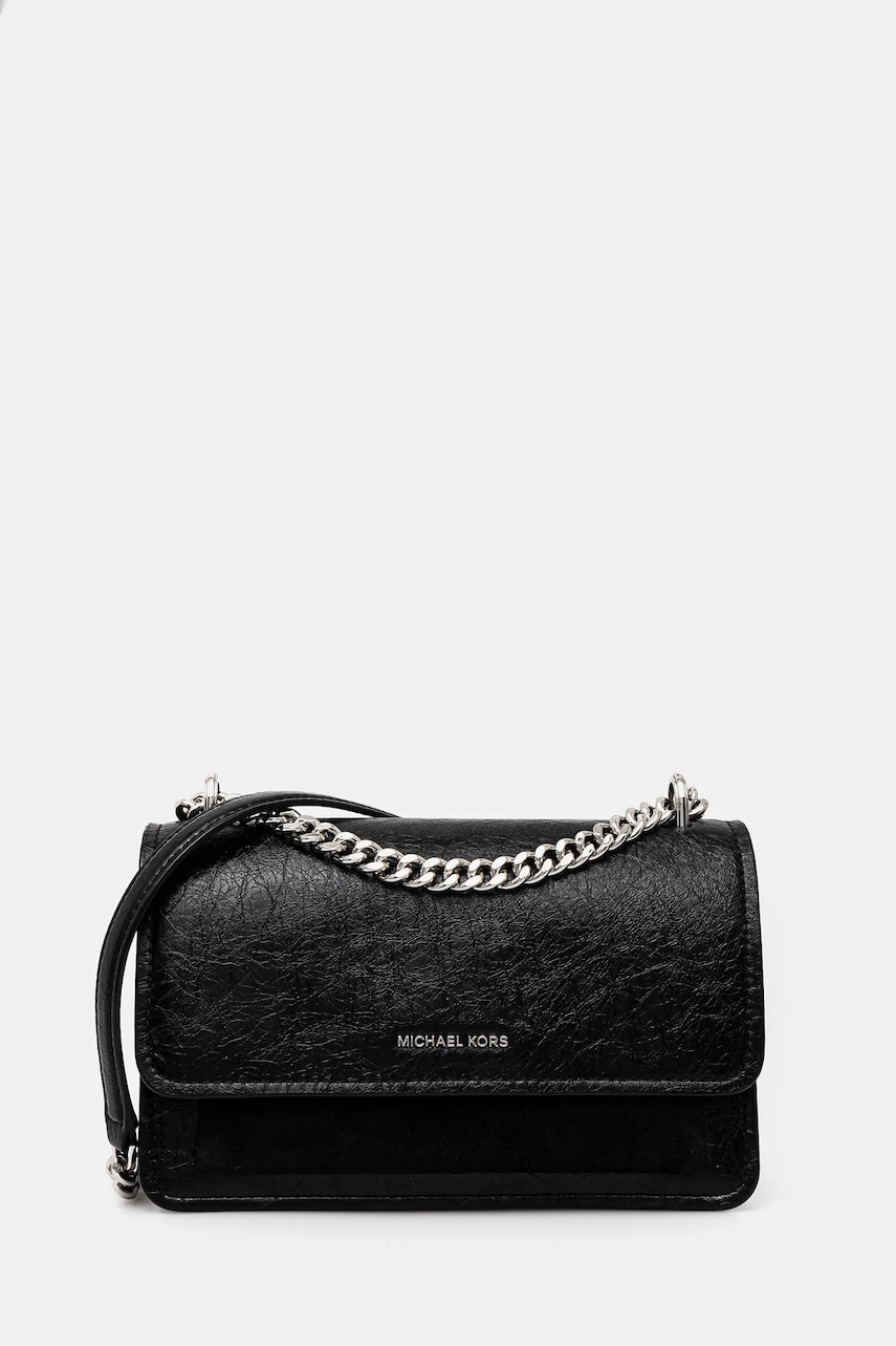 MICHAEL Michael Kors poseta de piele culoarea negru, 30F4SC7L3O