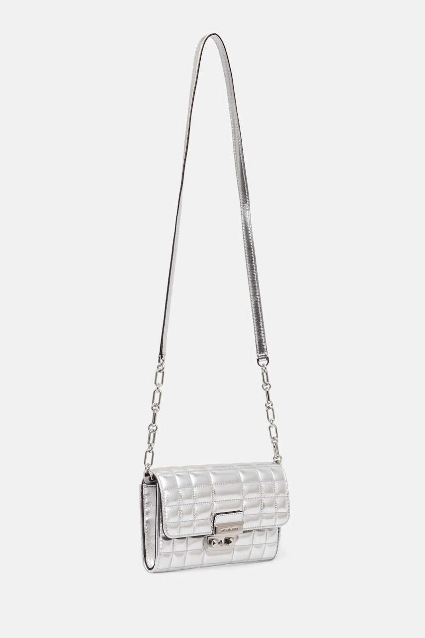 Кожаная сумочка MICHAEL Michael Kors цвет серебрянный 32S4S2RC9K Кожаная сумочка MICHAEL Michael Kors цвет серебрянный 32S4S2RC9K