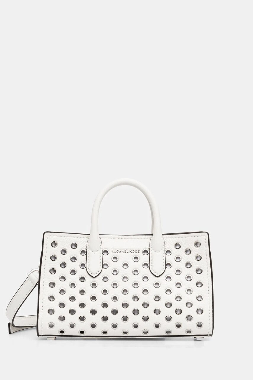 MICHAEL Michael Kors poseta de piele culoarea alb, 32R5SETC0I