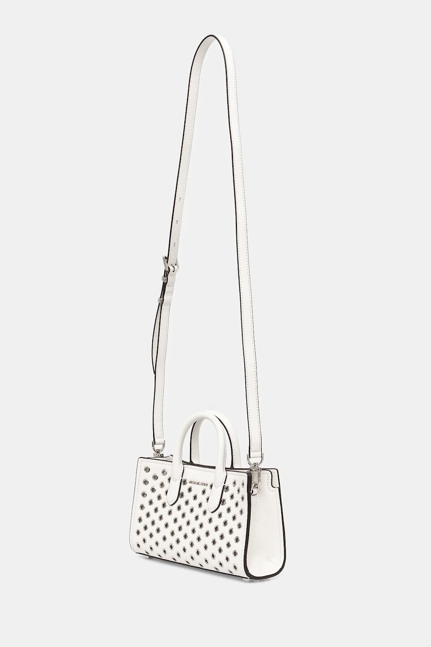 Кожаная сумочка MICHAEL Michael Kors цвет белый 32R5SETC0I Кожаная сумочка MICHAEL Michael Kors цвет белый 32R5SETC0I