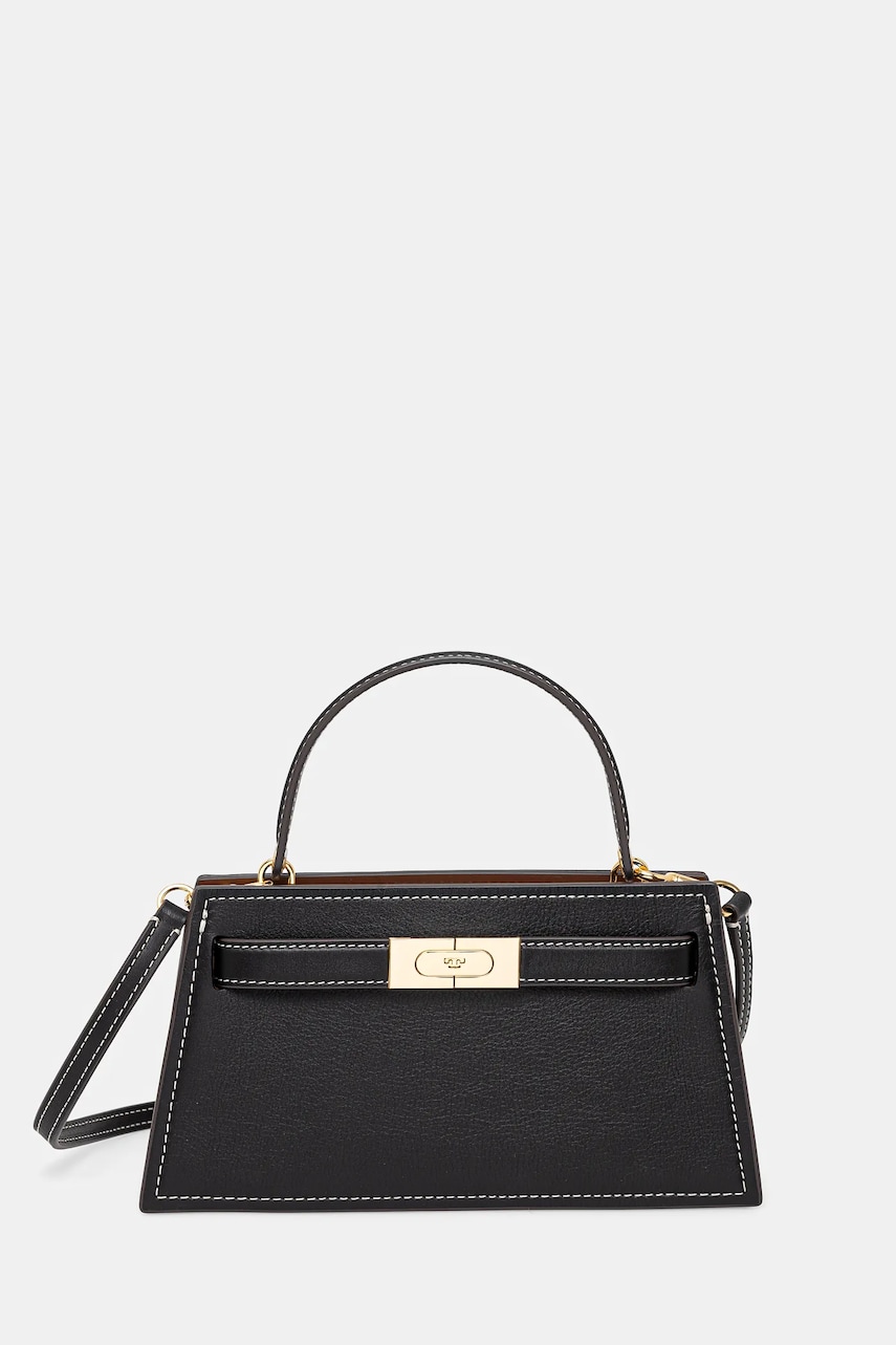 Tory Burch geantă de piele Lee Radziwill Petite culoarea negru, 168954-001