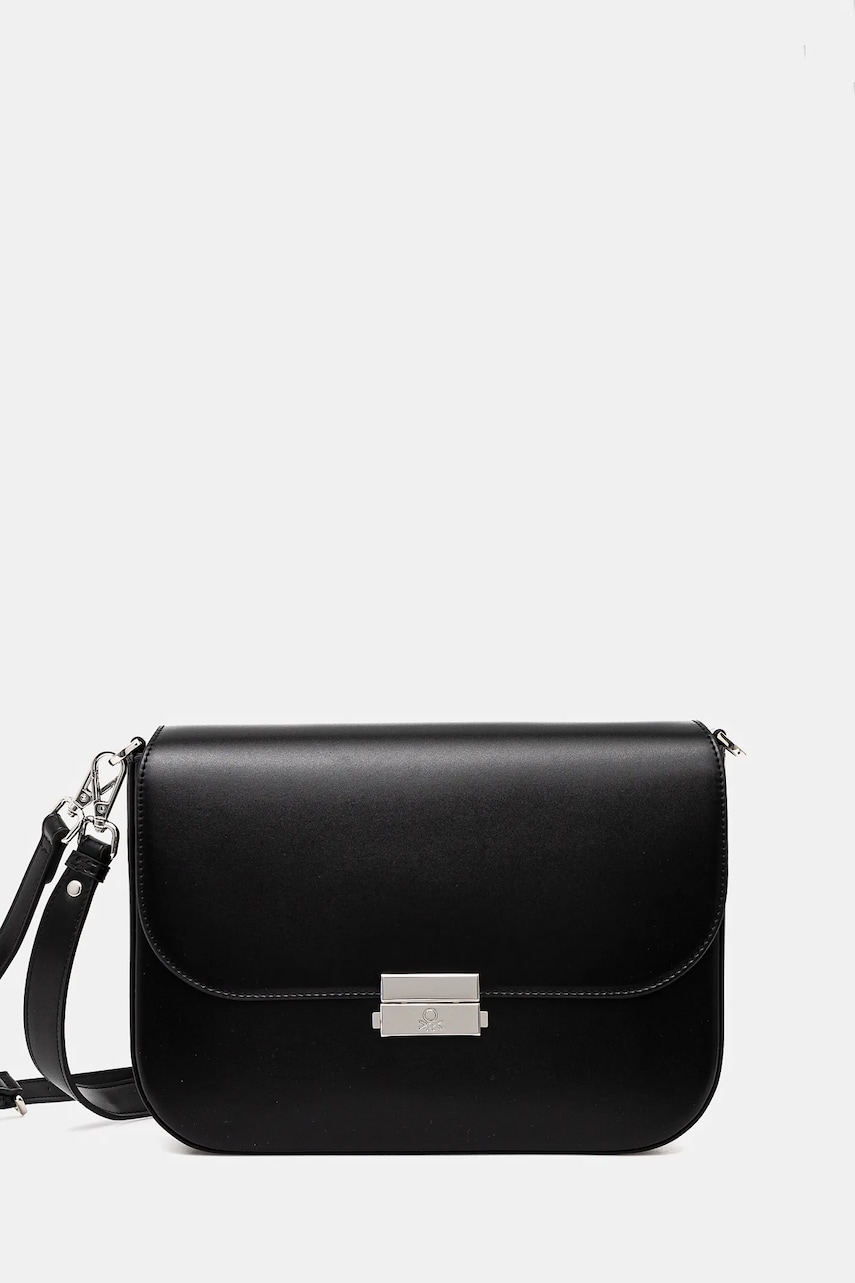 United Colors of Benetton poseta culoarea negru, 6QTUDY073 United Colors of Benetton poseta culoarea negru, 6QTUDY073